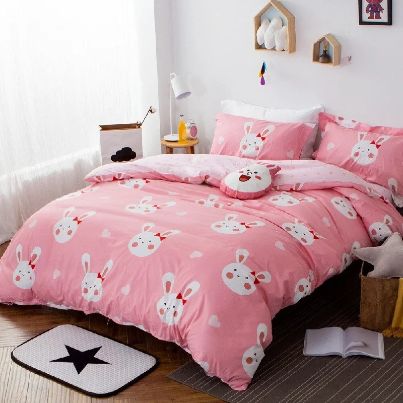 Soft and Fluffy Pillows for Bedroom ComfortSleepy Bunny 100% Cotton 3-piece Duvet Cover Set Soft and Fluffy Pillows for Bedroom ComfortSleepy Bunny 100% Cotton 3-piece Duvet Cover Set