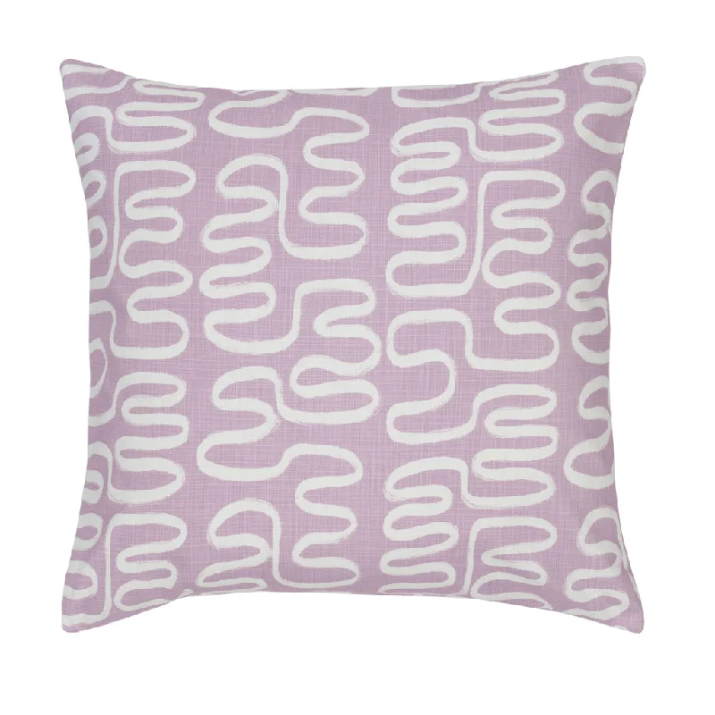 Silk Pillows for Smooth Skin and HairThe Purple Squiggly Square Throw Pillow