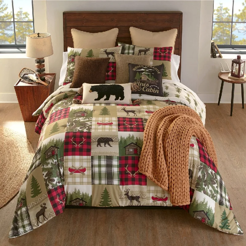 Bamboo - fiber - filled comforters with antibacterial and breathable qualitiesCedar Lodge 3 PC Comforter Set from Your Lifestyle by Donna Sharp Bamboo - fiber - filled comforters with antibacterial and breathable qualitiesCedar Lodge 3 PC Comforter Set from Your Lifestyle by Donna Sharp