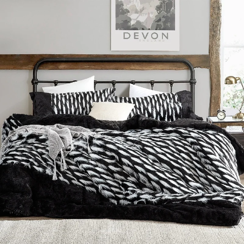 Cotton - filled comforters for a breathable and natural sleep experienceTiger Lion - Coma Inducer® Oversized Comforter Set - Zebra Black