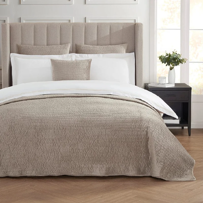 tropical style bedspreads with palm leaves and bright colors for a vacation - like vibeMilan Textured Matte Bedspread 99" x 103" - Taupe tropical style bedspreads with palm leaves and bright colors for a vacation - like vibeMilan Textured Matte Bedspread 99" x 103" - Taupe