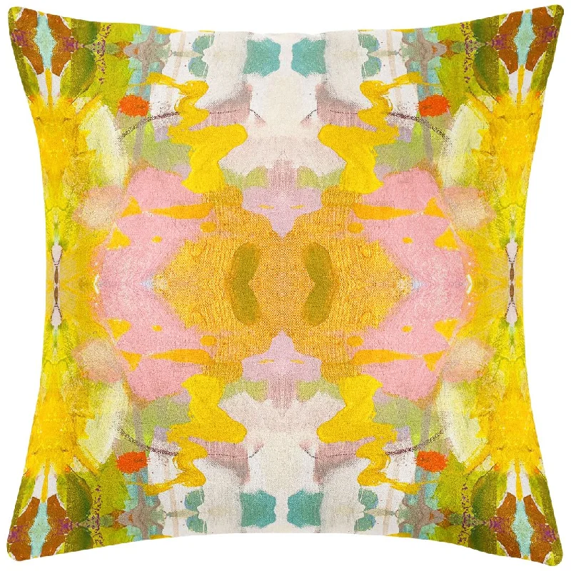 Silk Pillows for Smooth Skin and HairJardin Yellow 26x26 Pillow