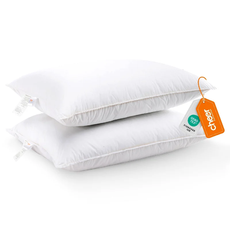 Round Pillows for Boho-Style InteriorsCheer Collection Hypoallergenic Alternative Down Hollow Fiber Pillow - White Round Pillows for Boho-Style InteriorsCheer Collection Hypoallergenic Alternative Down Hollow Fiber Pillow - White