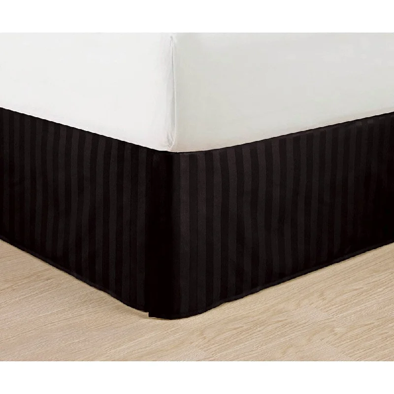 Bed skirts with a high - quality elastic waistbandPorch & Den Gillooly Stripe Bed Skirt Bed skirts with a high - quality elastic waistbandPorch & Den Gillooly Stripe Bed Skirt