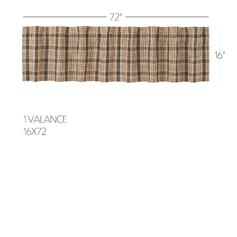 Bed skirts with a child - friendly printCider Mill Plaid Valance 16x72