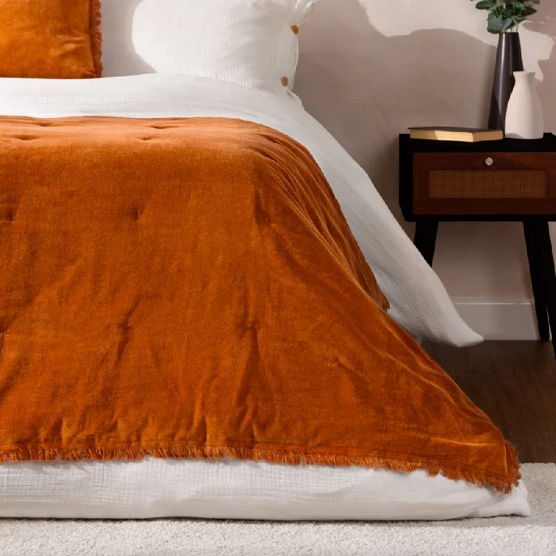 southwestern style bedspreads with native american patterns for a cultural touchJaye Cotton Velvet Filled Bedspread Rust southwestern style bedspreads with native american patterns for a cultural touchJaye Cotton Velvet Filled Bedspread Rust