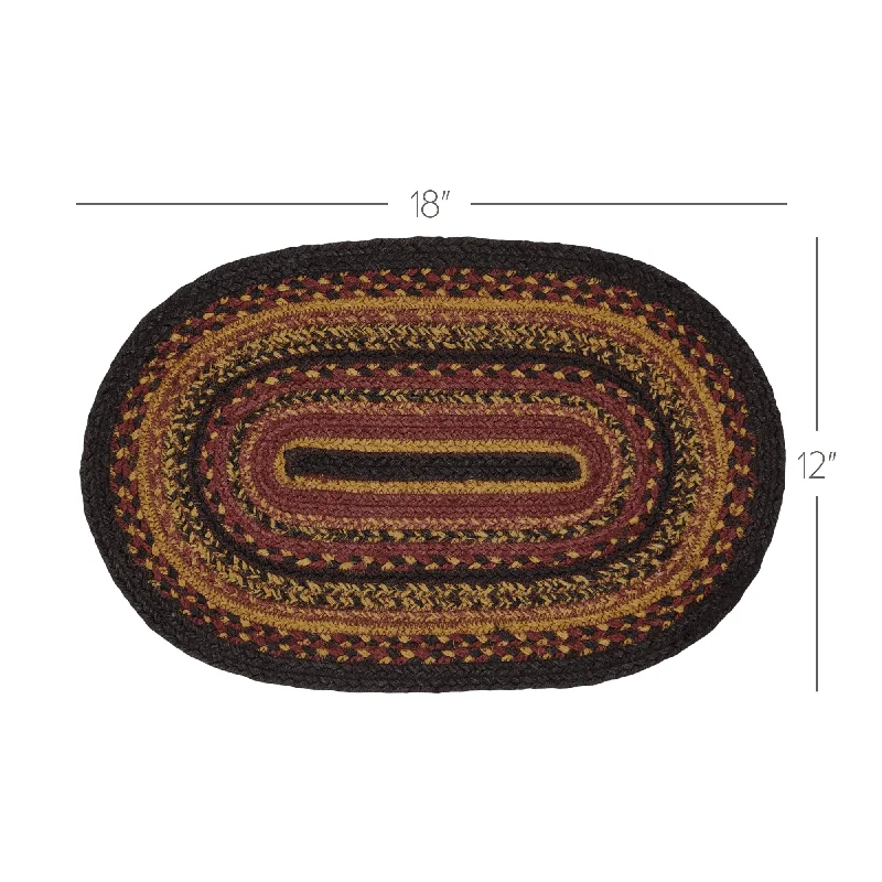 Bed skirts with a tropical print for a vacation - inspired feelHeritage Farms Jute Oval Placemat 12x18