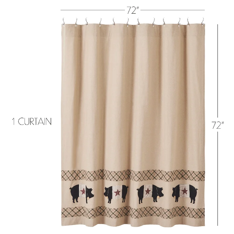 Bed skirts with a unicorn - themed print for kids' bedsCider Mill Primitive Pig Shower Curtain 72x72 Bed skirts with a unicorn - themed print for kids' bedsCider Mill Primitive Pig Shower Curtain 72x72