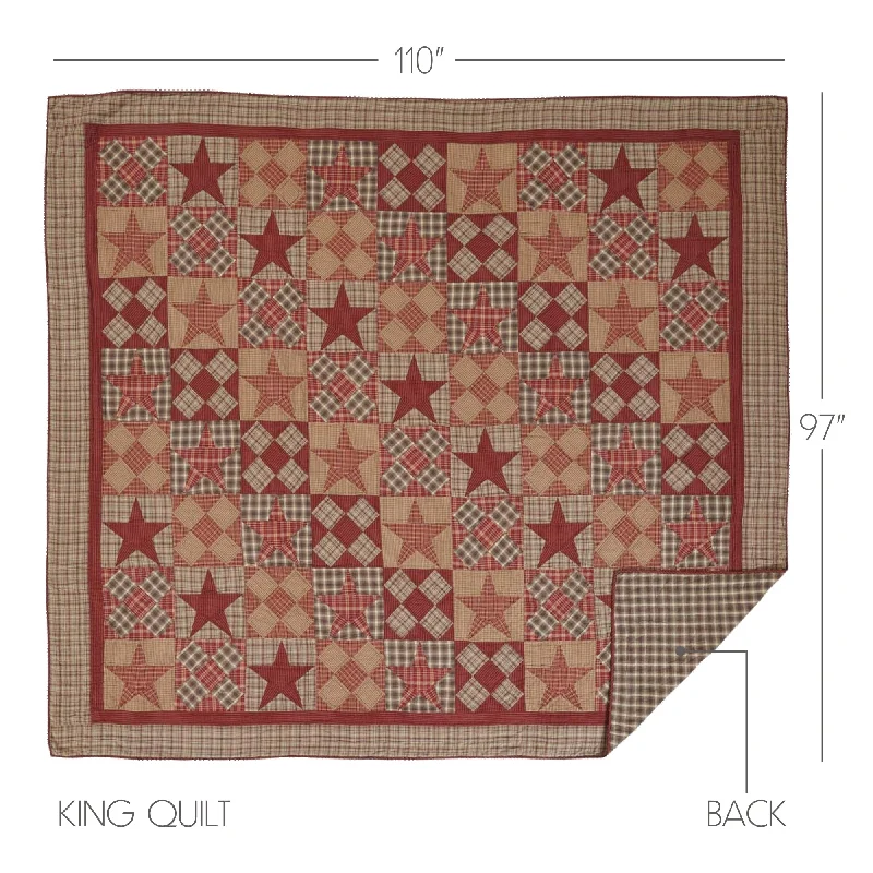 Bed skirts with a bohemian - inspired patternDawson Star King Quilt 110Wx97L
