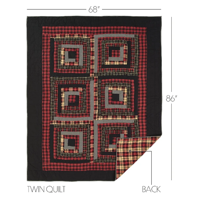 Bed skirts with a plaid pattern for a traditional styleCumberland Twin Quilt 68Wx86L Bed skirts with a plaid pattern for a traditional styleCumberland Twin Quilt 68Wx86L