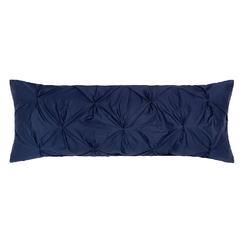 Bolster Pillows for Sofa DecorationThe Navy Blue Pintuck Extra Long Lumbar Throw Pillow
