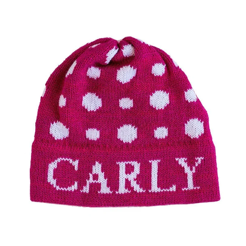 Queen - size mattresses for couples and standard bedroomsPolka Dots Personalized Knit Hat Queen - size mattresses for couples and standard bedroomsPolka Dots Personalized Knit Hat