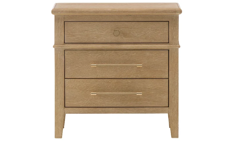 Gel - infused memory foam mattresses for cooler sleepCamden 3-Drawer Nightstand