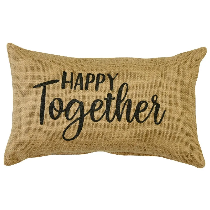Hypoallergenic Pillows for Allergy SufferersHappy Together Sentiment Pillow - 7x12 Park Designs Hypoallergenic Pillows for Allergy SufferersHappy Together Sentiment Pillow - 7x12 Park Designs