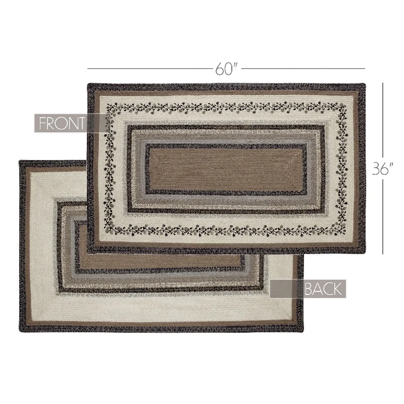 Bed skirts with a ruffled tiered designFloral Vine Jute Rug Rect w/ Pad 36x60