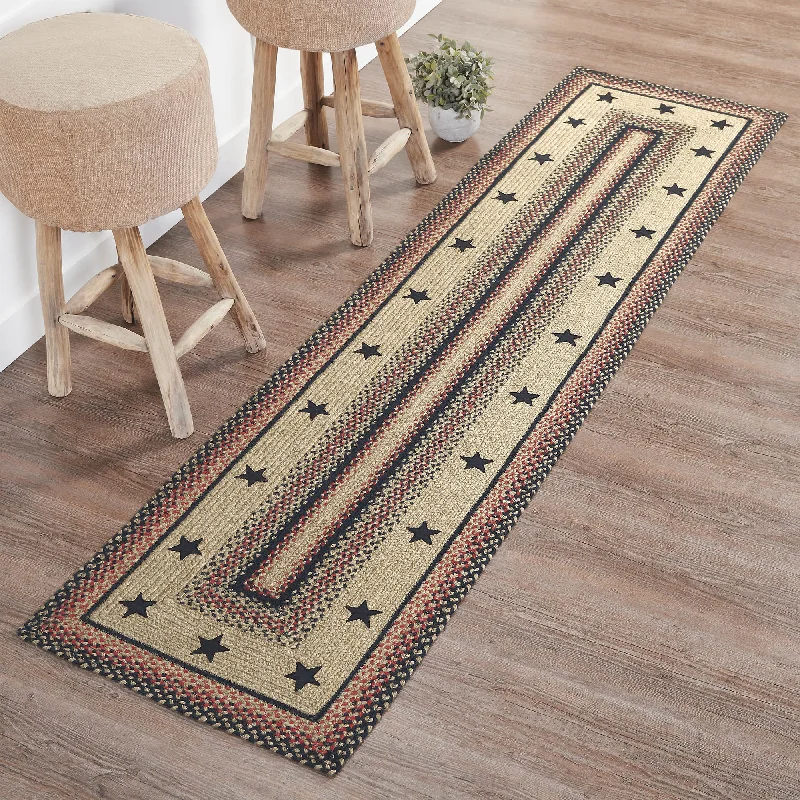 Bed skirts with a geometric cut - out designColonial Star Jute Rug/Runner Rect w/ Pad 24x96 Bed skirts with a geometric cut - out designColonial Star Jute Rug/Runner Rect w/ Pad 24x96