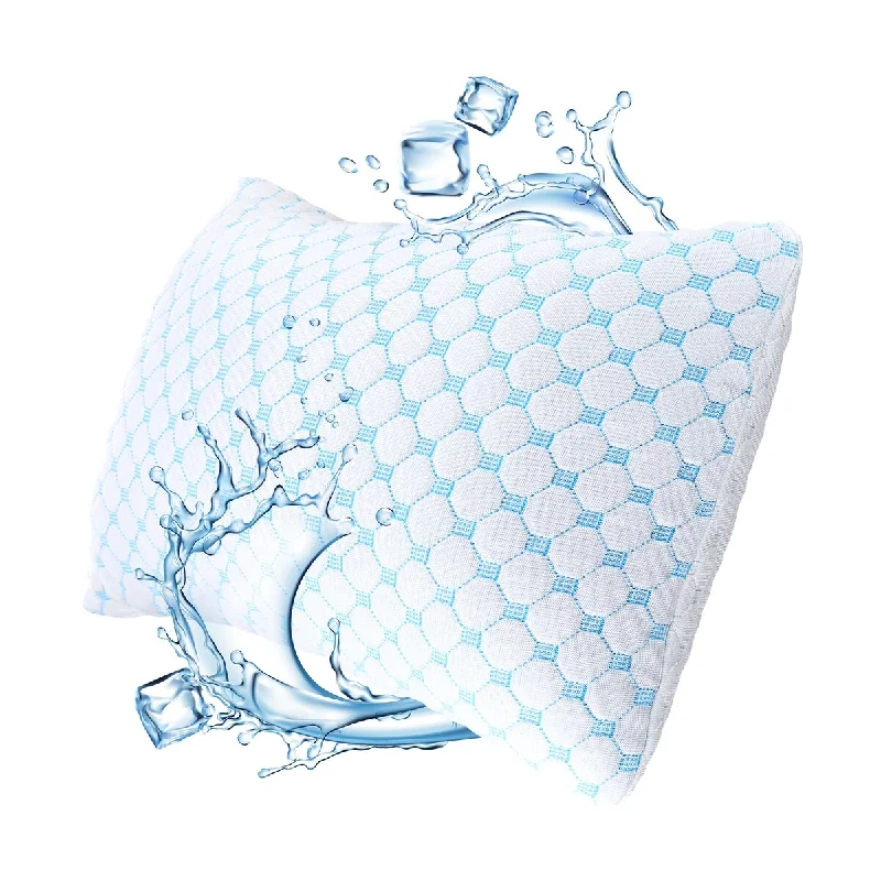Memory Foam Pillows for Neck SupportNestl Coolest Heat and Moisture Reducing Ice Silk Pillow - Gel Infused Adjustable, Breathable, and Washable Memory Foam Pillow Memory Foam Pillows for Neck SupportNestl Coolest Heat and Moisture Reducing Ice Silk Pillow - Gel Infused Adjustable, Breathable, and Washable Memory Foam Pillow