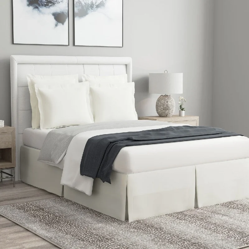 Bed skirts with a modern art - inspired printBed Maker's Tailored Bed Skirt