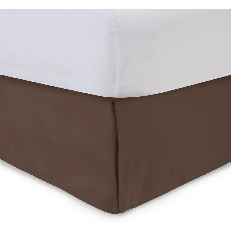 King - size bed skirts in solid colorsTailored Bedskirt with Split Corners -14 inch Drop, Brown, Twin XL King - size bed skirts in solid colorsTailored Bedskirt with Split Corners -14 inch Drop, Brown, Twin XL