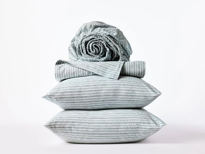 Bolster Pillows for Sofa DecorationOrganic Crinkled Percale™ Sheet Set - Renewed