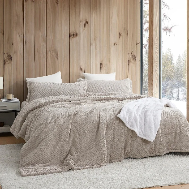 Microfiber - filled comforters that are lightweight and easy to care forAlpine Skiing - Coma Inducer® Oversized Comforter Set - Natural Beige