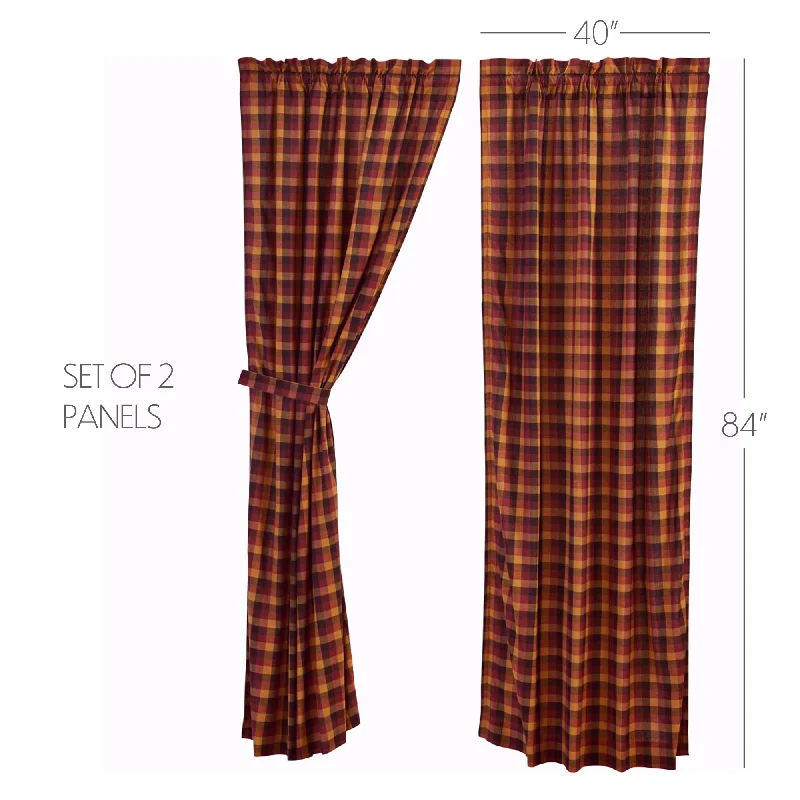 Bed skirts with a flannel material for a cozy winter optionHeritage Farms Primitive Check Panel Set of 2 84x40 Bed skirts with a flannel material for a cozy winter optionHeritage Farms Primitive Check Panel Set of 2 84x40