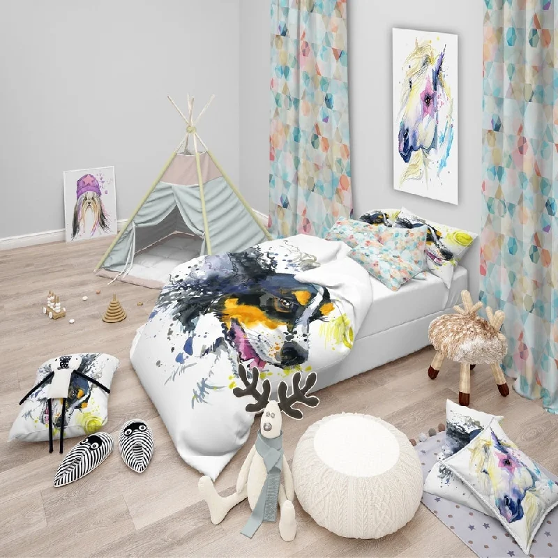Square Pillows for Modern Home DecorDesignart 'Dog and Yellow Ball Watercolor' Modern & Contemporary Bedding Set - Duvet Cover & Shams Square Pillows for Modern Home DecorDesignart 'Dog and Yellow Ball Watercolor' Modern & Contemporary Bedding Set - Duvet Cover & Shams