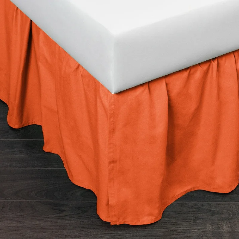 California king bed skirts for a larger bedBrighton Persimmon Cotton 24-inch Drop 3 Piece Tuck in Bed Skirt California king bed skirts for a larger bedBrighton Persimmon Cotton 24-inch Drop 3 Piece Tuck in Bed Skirt