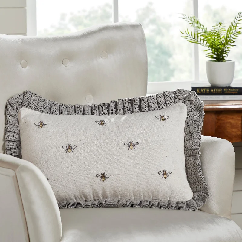 Silk Pillows for Smooth Skin and HairEmbroidered Bee Pillow