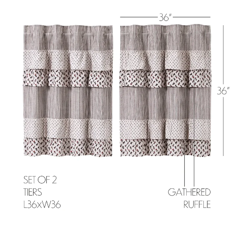 King - size bed skirts in solid colorsFlorette Ruffled Tier Set of 2 L36xW36