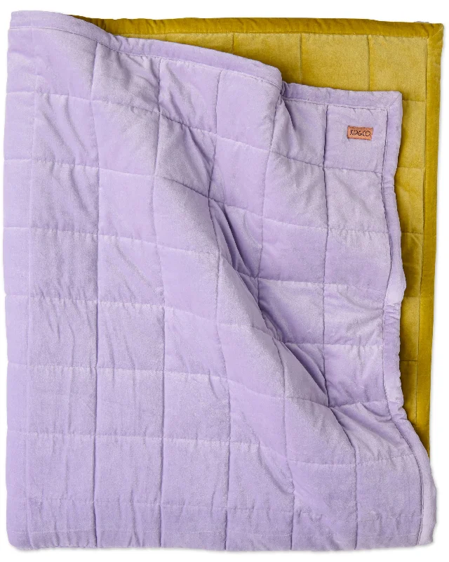 cotton bedspreads for breathability and softnessLilac Palm Velvet Quilted Bedspread cotton bedspreads for breathability and softnessLilac Palm Velvet Quilted Bedspread