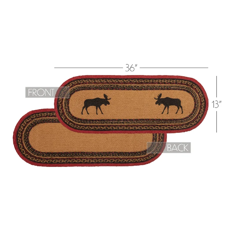 Cotton bed skirts for a soft and breathable lookCumberland Stenciled Moose Jute Runner Oval 13x36 Cotton bed skirts for a soft and breathable lookCumberland Stenciled Moose Jute Runner Oval 13x36