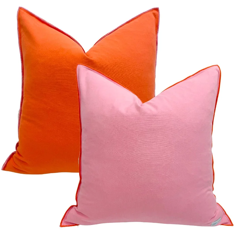 Bamboo - charcoal - filled duvets to absorb odors and regulate temperaturePink/Orange Two-Toned 22x22 Decorative Pillow Bamboo - charcoal - filled duvets to absorb odors and regulate temperaturePink/Orange Two-Toned 22x22 Decorative Pillow