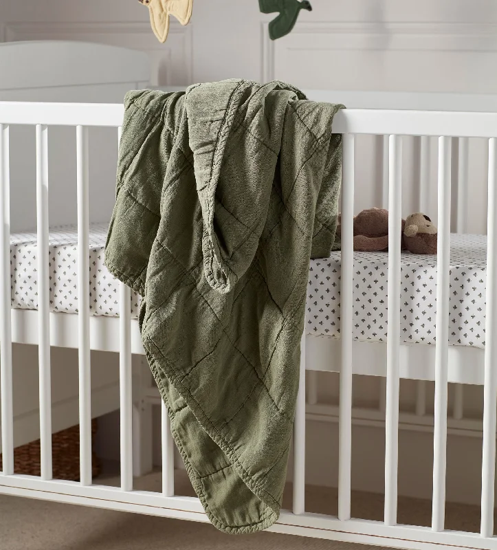 mid - century modern bedspreads with iconic shapes and colors for a stylish spaceOlive Green Little Finn 100% Cotton Quilted Throw mid - century modern bedspreads with iconic shapes and colors for a stylish spaceOlive Green Little Finn 100% Cotton Quilted Throw