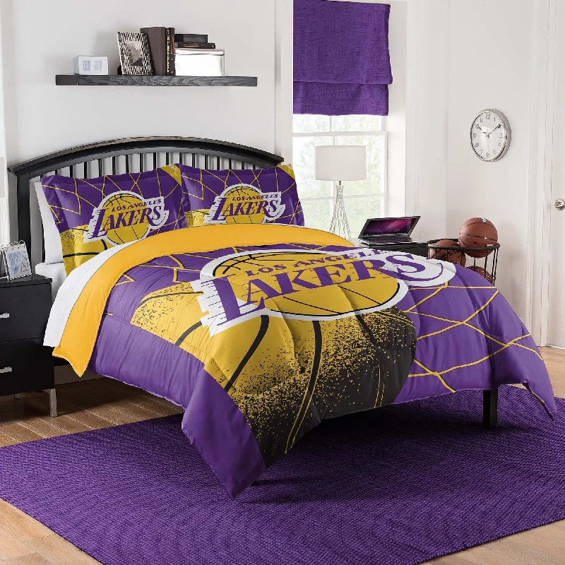 Synthetic - filled comforters like polyester for affordability and hypoallergenic propertiesNBA Los Angeles Lakers Officially Licenced Comforter & Sham set