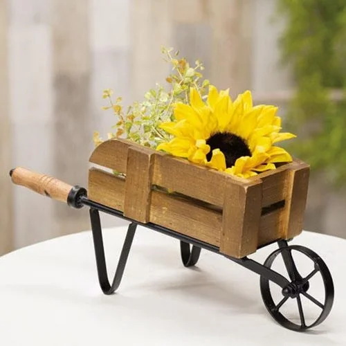 Polyester bed skirts for easy care and durabilityDistressed Garden Wheelbarrow