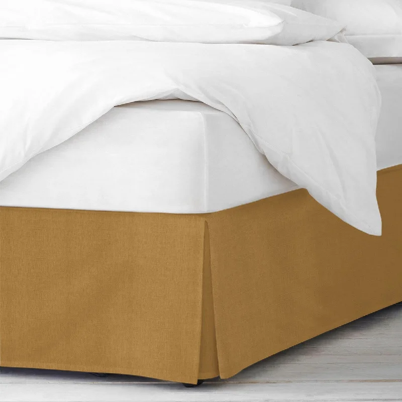 Bed skirts with a geometric cut - out design6ix Tailors Elsie Gold Bedskirt