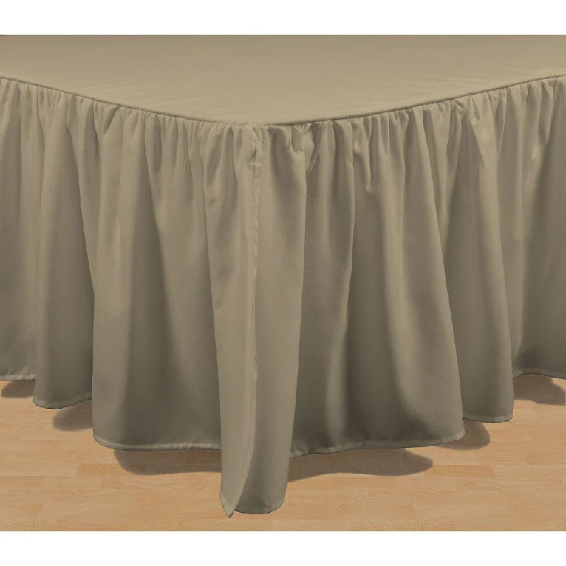 Bed skirts with a football - team - colored patternBrielle Wave Solid Bed Skirt