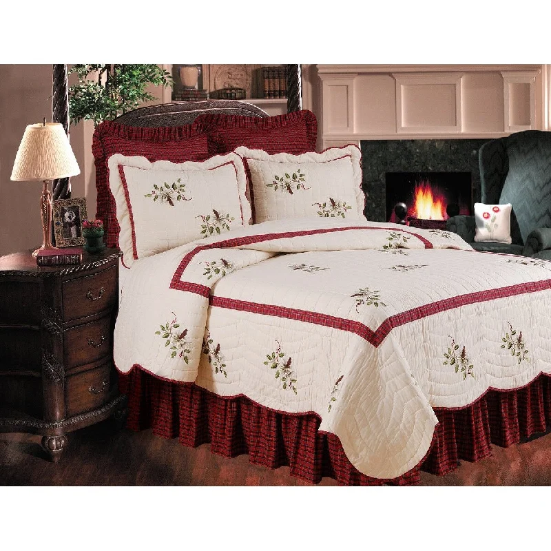 Bed skirts with a modern art - inspired printRed Plaid Bed Skirt