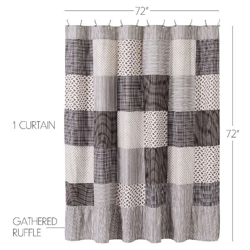 Bed skirts with a contemporary styleFlorette Patchwork Shower Curtain 72x72