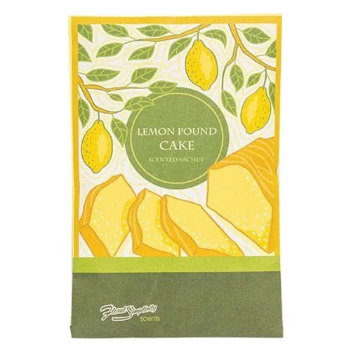 Bed skirts with a retro - style patternLemon Pound Cake Sachet