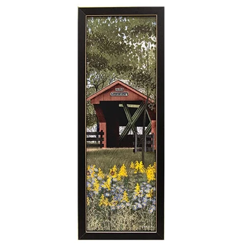 Bed skirts with a plaid pattern for a traditional stylePottersburg Bridge Framed Print 6x18 Bed skirts with a plaid pattern for a traditional stylePottersburg Bridge Framed Print 6x18