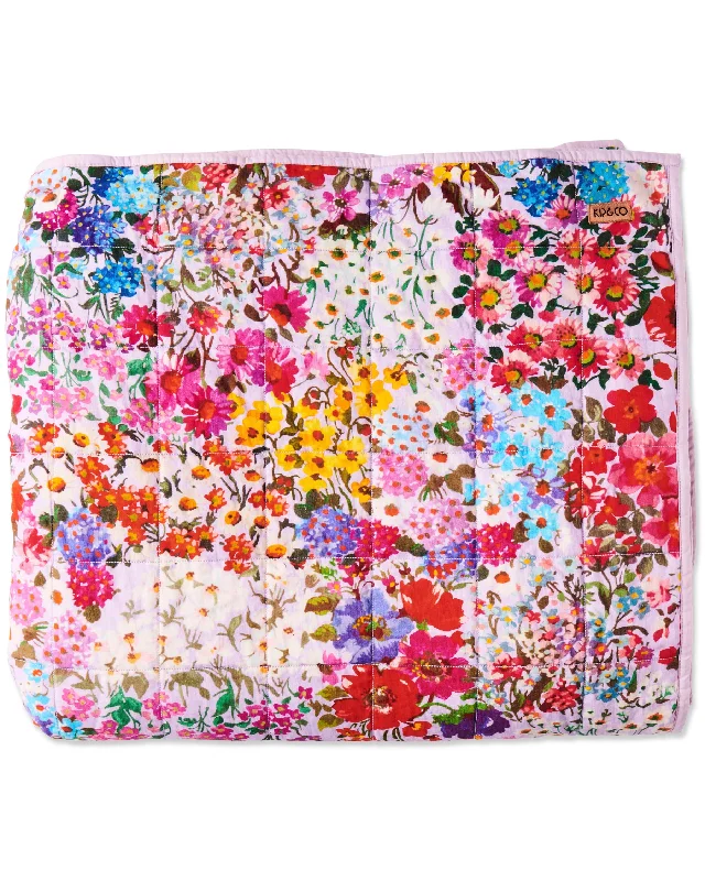 cotton bedspreads for breathability and softnessFull Bloom Reversible Linen Quilted Bedspread cotton bedspreads for breathability and softnessFull Bloom Reversible Linen Quilted Bedspread