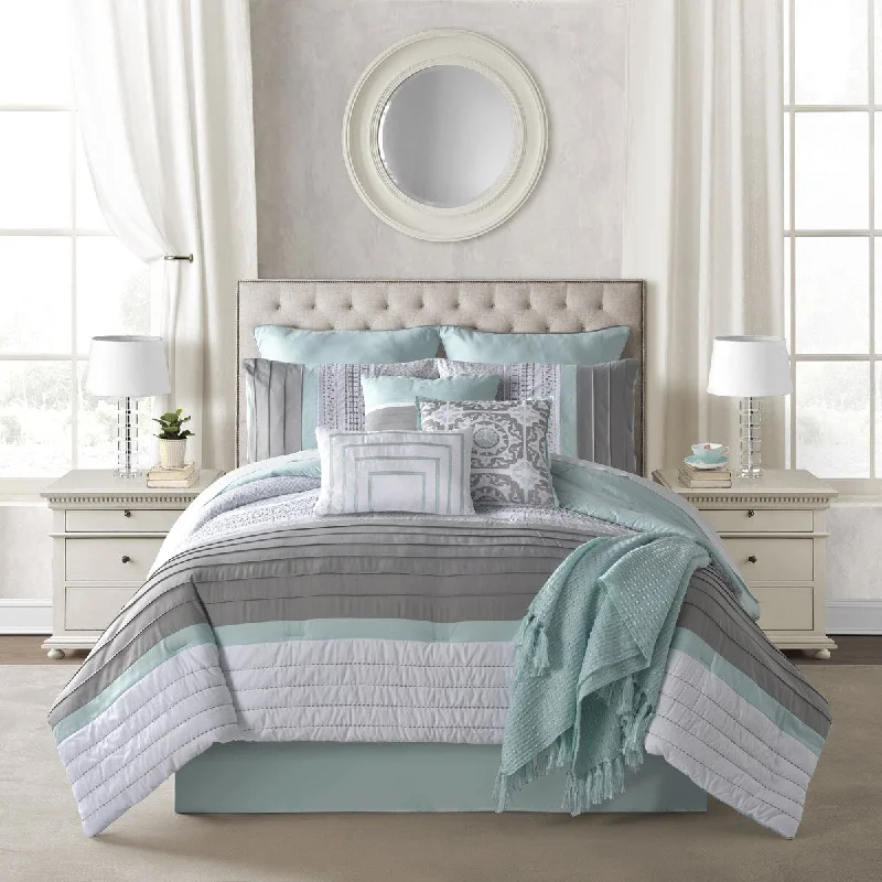 Bamboo - fiber - filled comforters with antibacterial and breathable qualitiesLanwood Home Mia 10-Piece Comforter Set