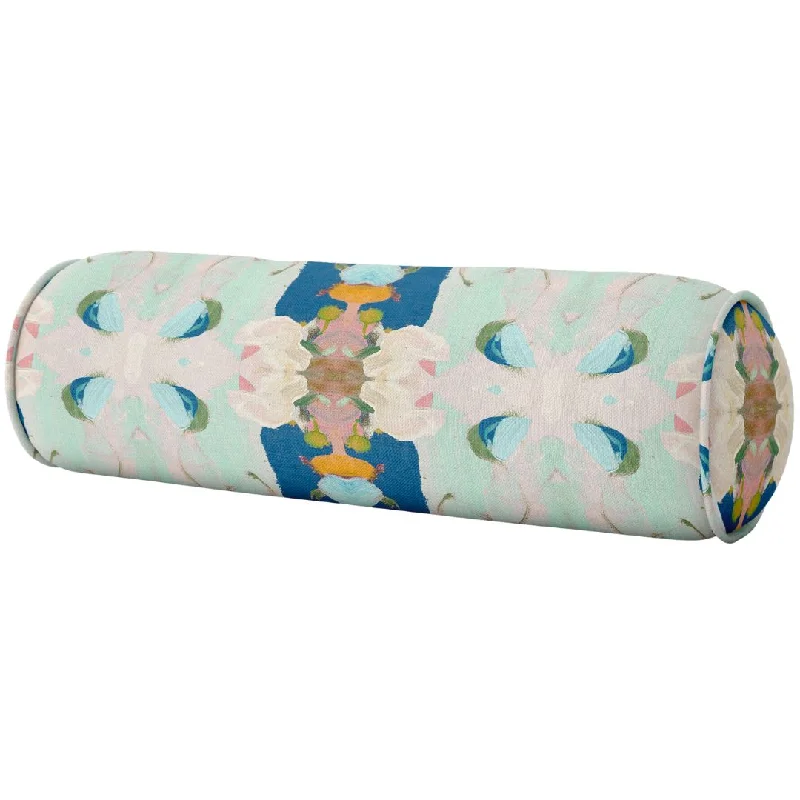 Bolster Pillows for Sofa DecorationMonet's Garden Navy Round Bolster Pillow