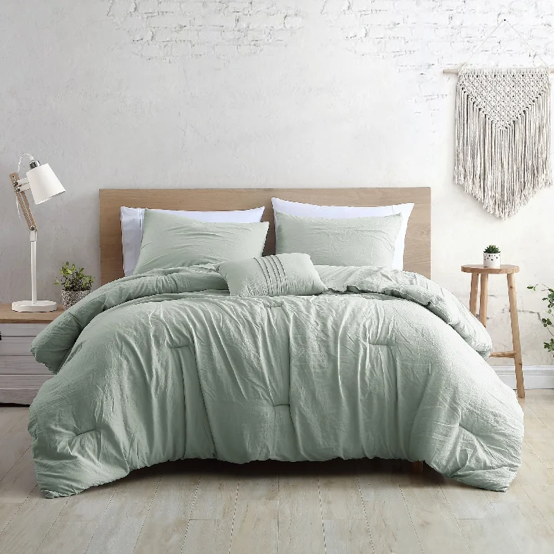 Synthetic - filled comforters like polyester for affordability and hypoallergenic propertiesModern Threads Braelyn 4-Piece Garment-Washed Comforter Set Synthetic - filled comforters like polyester for affordability and hypoallergenic propertiesModern Threads Braelyn 4-Piece Garment-Washed Comforter Set