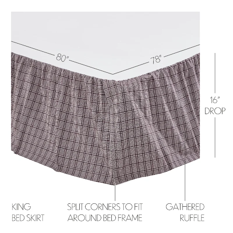 Bed skirts with a vintage - inspired patternFlorette King Bed Skirt 78x80x16
