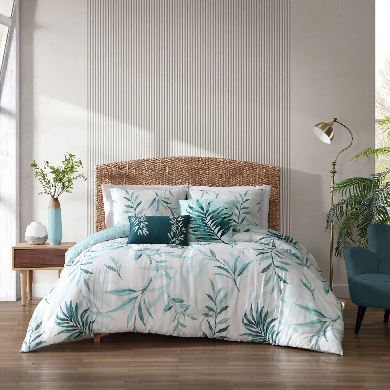 Latex - filled comforters with a bouncy texture and good supportBebejan Tropical 100% Cotton 5-Piece Reversible Comforter Set