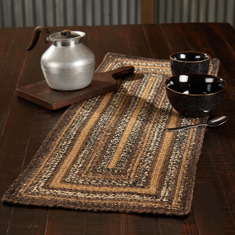 Bed skirts with a modern minimalist designEspresso Jute Rect Runner 13x36