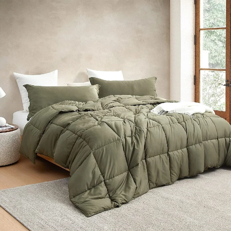 Microfiber - filled comforters that are lightweight and easy to care forSnorze® Cloud Comforter Set - Coma Inducer® Ultra Cozy - Burnt Olive
